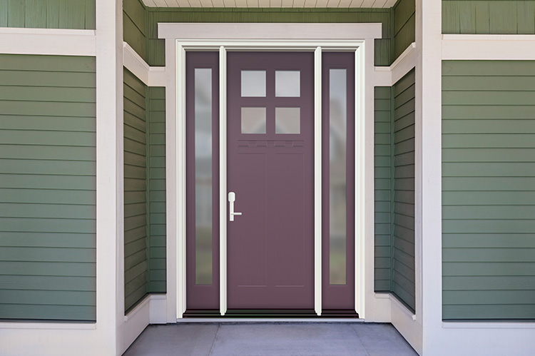 Exterior shot of a Craftsman-style entry door.